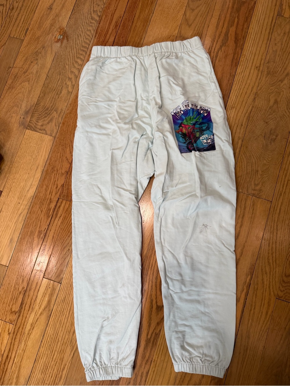 Boys Lie Light Blue Graphic Jogger Sweatpants
